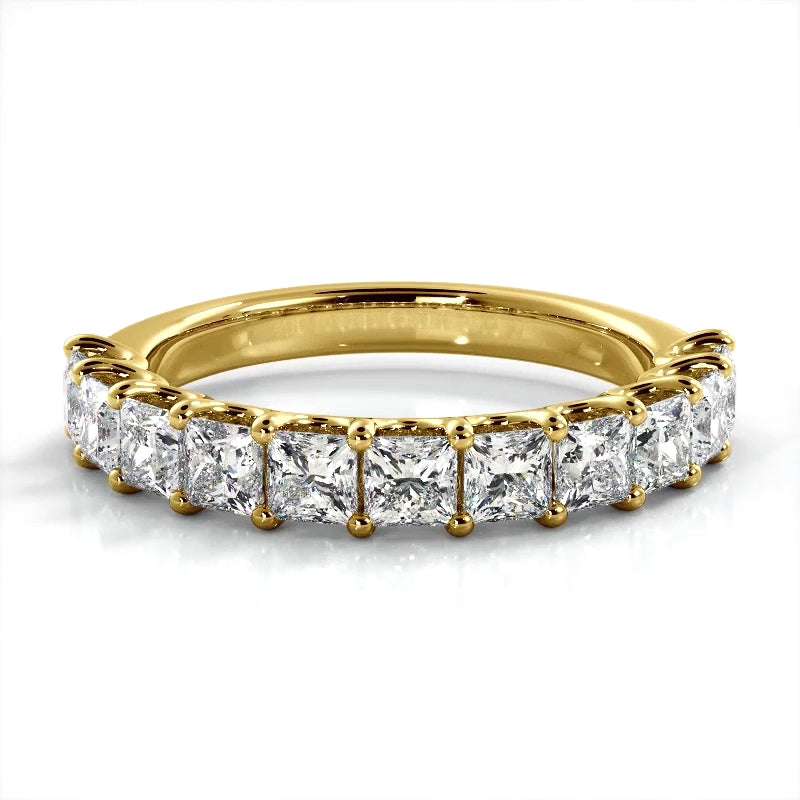 1.71 ct Princess Diamond Wedding Band-VIRABYANI